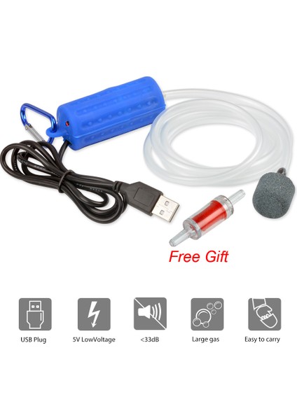 Kırmızı Stil Nıcrew Akvaryum Hava Pompası Oksijen Pompası Kontrol Vanası Taşınabilir Mini USB Sessiz Enerji Tasarruflu Pompası Balık Tankı Akvaryum Aksesuarları (Yurt Dışından) modelleri