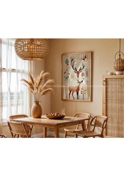 Doğa Temalı 3'lü Ahşap Çerçeveli Tablo Seti 21 x 30