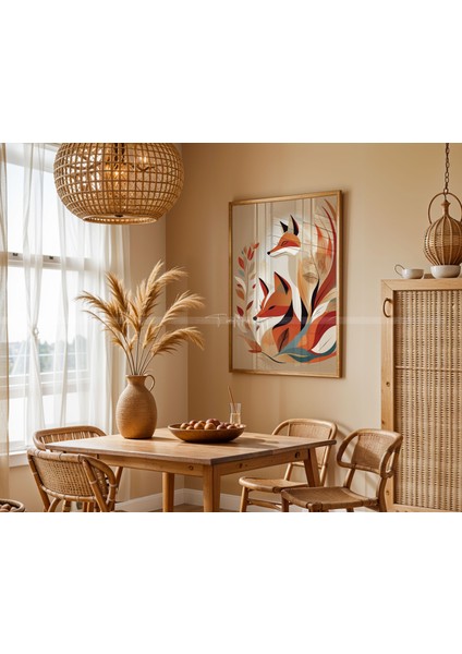 Doğa Temalı 3'lü Ahşap Çerçeveli Tablo Seti 21 x 30