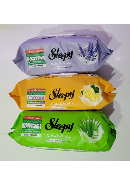 Yüzey Temizlik Havlusu 3*100 (Lavanta Yağı&Limonyağı&Aloe Vera Özü)