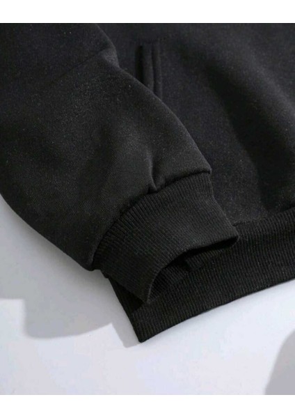 3'lü Şortlu Eşofman Takımı Kapşonlu Sweatshirt Alt Üst Takım Oversize