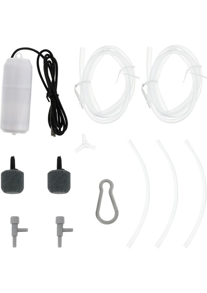 Beyaz Stil 1 Takım Akvaryum Hava Pompası Açık USB Oksijen Pompası Balık Tankı Aksesuarı (Yurt Dışından)