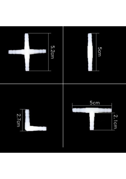 Dört Yol Stili Çap 4mm 4mm Akvaryum Balık Tankı Hava Pompası Bağlantı T Şekilli Bağlantı Kontrol Valfi Hava Boru Aksesuarları Plastik (Yurt Dışından) modelleri