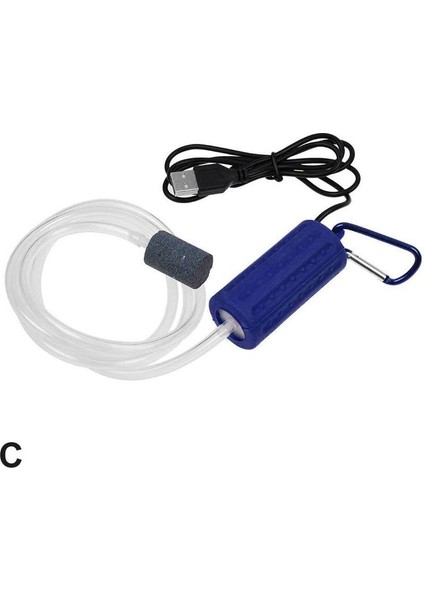 Mavi Stil Mini USB Akvaryum Balık Tankı Oksijen Hava Pompası Taşınabilir Sessiz Enerji Tasarruflu Malzemeler Su Ürünleri Terraryum Balık Tankı Aksesuarları (Yurt Dışından)