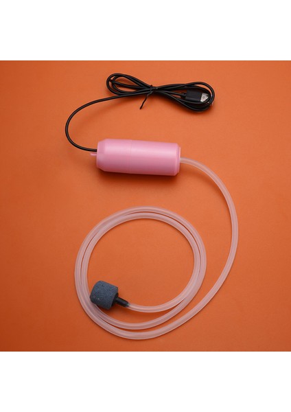 Pembe Tarzı M Beden Mini Taşınabilir Mini USB Akvaryum Balık Tankı Oksijen Hava Pompası Sessiz Enerji Tasarrufu Kompresör Akvaryum Terraryum Balık Tankı Aksesuarı (Yurt Dışından)