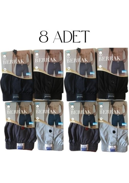 Berrak 8'li Fırsat Ürünü! 1099 Erkek Penye Havlu Bel Boxer Karışık Renk