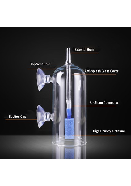 Spiral Co2 Difüzör Stili Akvaryum Oksijen Camı Çözücü Çözünüm Havalandırma Co2 Difüzörü Dağıtıcı Balık Tankı Sıçramayı Önleyici Kabarcık Taşı Evcil Hayvanlar Malzemeleri (Yurt Dışından) fırsatları