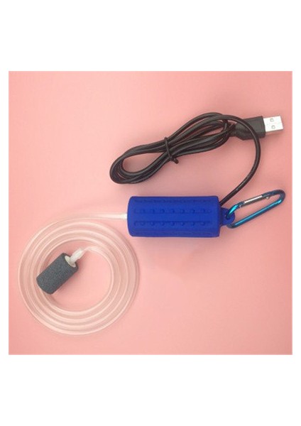 Lacivert Tarzı 7 Renkli Mini Taşınabilir Akvaryum Tankı Aksesuarları Ultra Sessiz USB Balık Tankı Filtresi Hava Kompresörü Oksijen Pompası Balıkçılık Ekipmanı (Yurt Dışından)