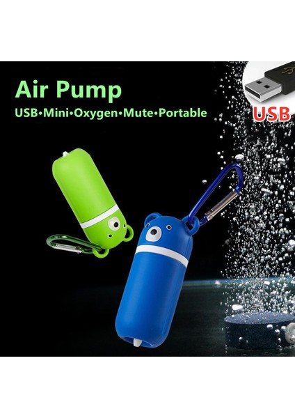 07 Açık Mavi Stil Sıcak Satış Akvaryum Balık Tankı Taşınabilir USB Mini Oksijen Hava Pompası Sessiz Enerji Tasarruflu Malzemeler Akvaryum Hava Pompası Pet Malzemeleri (Yurt Dışından) fırsatları