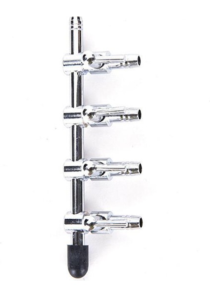 A4 Stili Akvaryum Hava Valfi Akvaryum Hava Borusu Paslanmaz Çelik Distribütör Metal Hava Hacmi Kontrol Valfi Akvaryum Oksijen Pompası (Yurt Dışından)