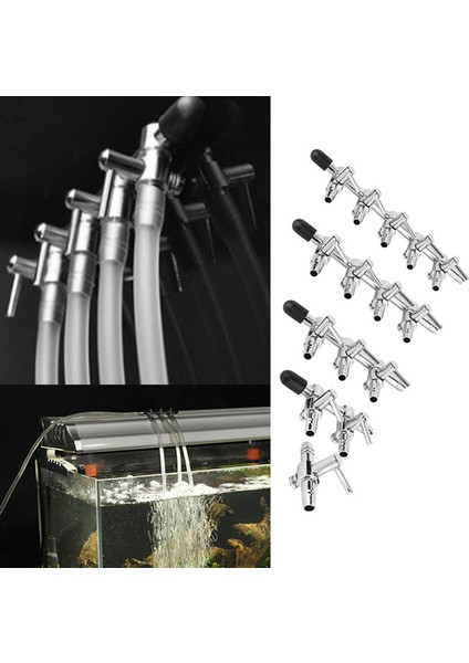 A4 Stili Akvaryum Hava Valfi Akvaryum Hava Borusu Paslanmaz Çelik Distribütör Metal Hava Hacmi Kontrol Valfi Akvaryum Oksijen Pompası (Yurt Dışından) indirimleri