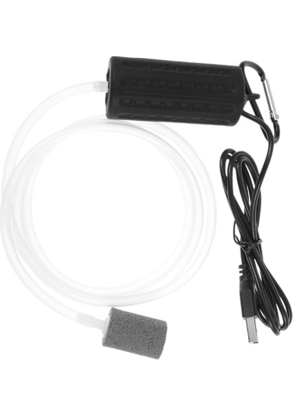 Siyah Stil Sessiz USB Küçük Hava Balonu Disk Taş Aerator Akvaryum Balık Tankı Havuzu Pompa Hidroponik Oksijen Hortumu Siyah (Yurt Dışından)