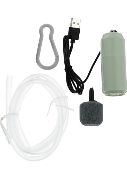 Zeytin Yeşili Tarzı Mini Akvaryum Oksijen Hava Pompası Balık Tankı USB Sessiz Hava Kompresörü Aeratör Taşınabilir Mini Küçük Oksijenleyici Akvaryum Aksesuarları (Yurt Dışından)