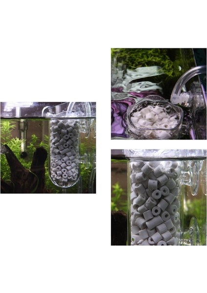 Akvaryum Tankı Hava Kabarcıklı Şeffaf Akrilik Su Bardağı Emme Kupaları Kabarcıkları ve Sıçramaları Önleyin R7UB (Yurt Dışından) modelleri