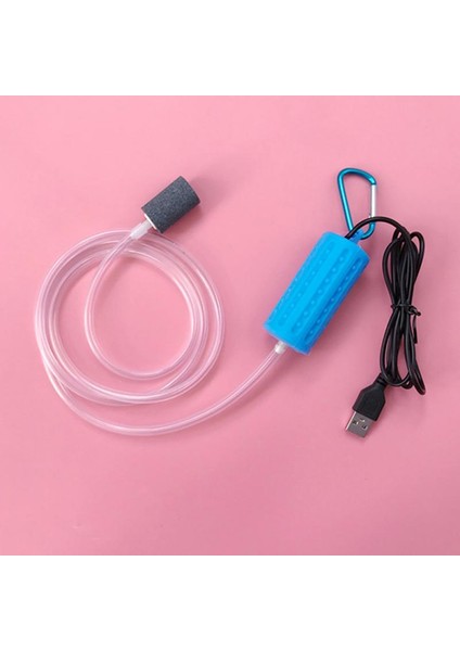 Açık Mavi Stil Taşınabilir Mini USB Akvaryum Balık Tankı Oksijen Hava Pompası Sessiz Enerji Tasarrufu Malzemeleri Akvaryum Terrarium Balık Tankı Aksesuarları (Yurt Dışından)