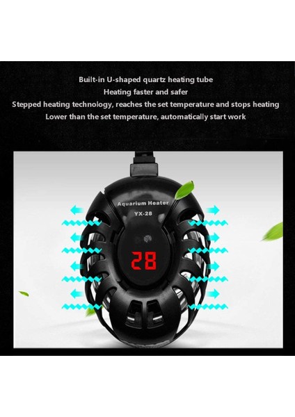 Yx-28 Stili 25W Akvaryum Termostatı LED Ekranlı Dijital Balık Tankı Su Isıtıcısı Daldırma Sıcaklık Kontrol Cihazı (Yurt Dışından) modelleri