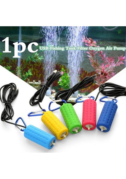 A-Meyve Yeşili Stili 7 Renkli 5VDC Taşınabilir Akvaryum Tankı Aksesuarları Ultra Sessiz USB Filtre Hava Kompresörü Oksijen Pompası Balıkçılık Ekipmanı Arayüz Kablosu (Yurt Dışından) modelleri