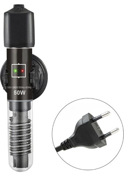 Ab Fişi 50W Tarzı 25W 50W Akvaryum Isıtıcı Sürekli Sıcaklık Warmer Balık Tankı Kaplumbağa Daldırılabilir Termometre Kuvars Tüpü Emme Kupası ile P15F (Yurt Dışından)