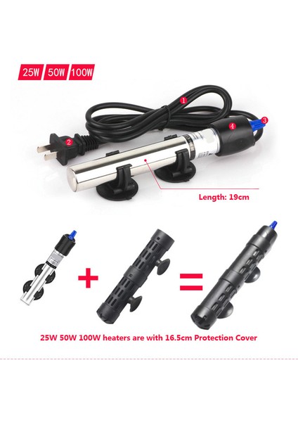 Resim Stilini Gösterdiği Gibi 400W Paslanmaz Çelik Ayarlanabilir Otomatik Akvaryum Balık Tankı Su Sıcaklık Termostat Isıtıcı (Yurt Dışından) fırsatları