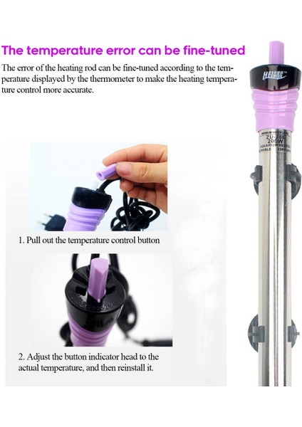 Abd Fiş Stili 200W Yeni Akvaryum Isıtıcı Daldırılabilir Balık Tankı Isıtıcı Sürekli Sıcaklık Paslanmaz Çelik Su Isıtma Çubuğu (Yurt Dışından) indirimleri
