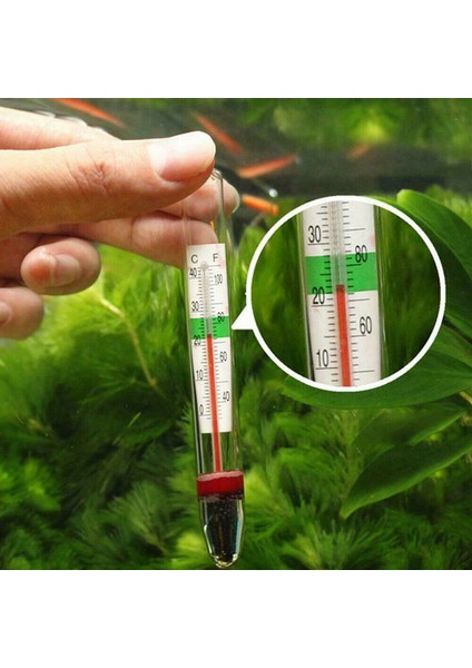 Akvaryum Termometresi Daldırılabilir Cam Balık Tankı Termometre Aksesuarları Su Sıcaklığını Ölçme Su Geçirmez Emme Kupası (Yurt Dışından) modelleri