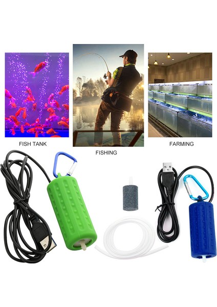 Su Tüpü Stili 7 Renkli Mini Taşınabilir Akvaryum Tankı Aksesuarları Ultra Sessiz USB Balık Tankı Filtresi Hava Kompresörü Oksijen Pompası Balıkçılık Ekipmanı (Yurt Dışından) fırsatları