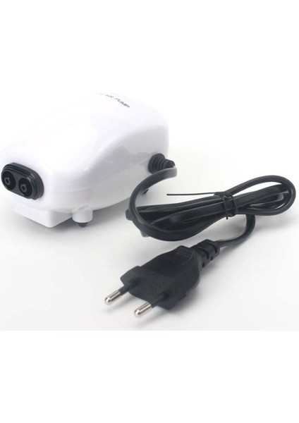 Ab Fiş Tarzı 10CMX5.5CMX6CM 3W 220V Ultra Düşük Gürültülü Akvaryum Hava Pompası Balık Tankı Mini Hava Kompresörü Oksijen Pompası Akvaryum Balık Tankı Oksijen Pompası Iki Çıkışlı (Yurt Dışından)