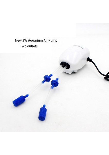 Ab Fiş Tarzı 10CMX5.5CMX6CM 3W 220V Ultra Düşük Gürültülü Akvaryum Hava Pompası Balık Tankı Mini Hava Kompresörü Oksijen Pompası Akvaryum Balık Tankı Oksijen Pompası Iki Çıkışlı (Yurt Dışından) modelleri