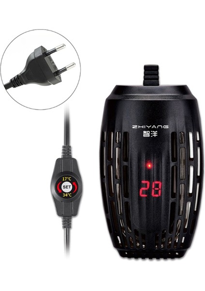 Siyah Stil 75W Nıcrew Akvaryum Isıtıcı Daldırma Balık Tankı LCD Ekran Dijital Ayarlanabilir Su Isı Çubuğu Sabit Sıcaklık Kontrolü (Yurt Dışından)