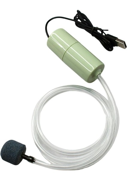 Yeşil Stil Akvaryum Balık Tankı Taşınabilir Mini Sucul Teraryum USB Oksijen Hava Pompası Sessiz Enerji Tasarruflu Malzemeler Balık Tankı Aksesuarları (Yurt Dışından)