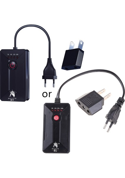 Siyah Stil Akvaryum Mekanik Zamanlayıcı Otomatik Balık Tankı Anahtar Kontrol Cihazı Priz Aksesuarları (Yurt Dışından)