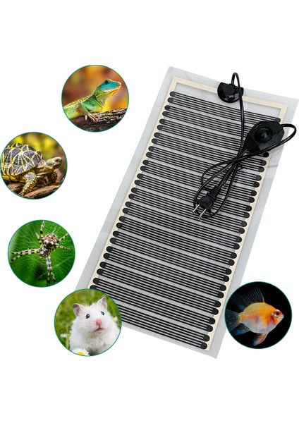 25W 42X22CM Stili Ab Fişi Sürüngen Isıtma Ped Isıtma Ped Inkübatör Matı Kertenkele Kaplumbağa Yılan Ayarlanabilir Sıcaklık Kontrol Cihazı Euus Fişi (Yurt Dışından)