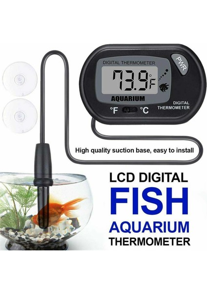 Gösterilen Stil Gibi LCD Dijital Akvaryum Termometresi Daldırılabilir Su Sıcaklık Ölçer Balık Tankı Termometresi Akvaryum Araçları (Yurt Dışından) modelleri