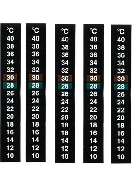 5 Adet Tarzı Pc'ler Sticker Dijital Akvaryum Balık Tankı Buzdolabı Termometre Sticker Ölçüm Etiketleri Sıcaklık Kontrol Aracı Ürünleri (Yurt Dışından)