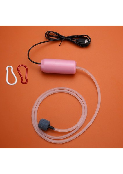 Pembe Stil Taşınabilir USB Oksijen Hava Pompası Sessiz Akvaryum Balık Tankı Enerji Tasarruflu Aerator Küçük Oksijenator Akvaryum Aksesuarları (Yurt Dışından)