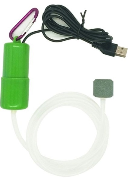 Yeşil Stil Taşınabilir Mini USB Akvaryum Balık Tankı Oksijen Hava Pompası Sessiz Enerji Tasarrufu Kompresör Akvaryum Terraryum Aksesuarları (Yurt Dışından)