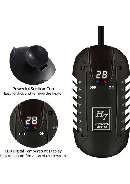 Ingiltere Fiş Stili 25W Nıcrew Daldırılabilir Dijital Akvaryum Isıtıcı ile Akıllı LED Sıcaklık Ekranı Balık Tankı Sıcaklık Ayarı 25W 50W (Yurt Dışından)