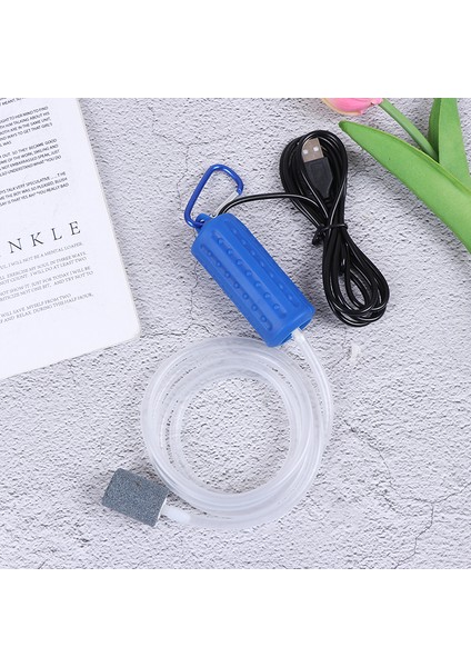 Lacivert Tarzı Taşınabilir USB Mini Oksijen Hava Pompası Akvaryum Hava Pompası Balık Tankı Sessiz Enerji Tasarruflu Malzemeler Ultra Sessiz Süs Oksijen Tasarrufu (Yurt Dışından)
