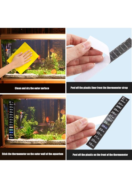 Akvaryum Balık Tankı Termometre Şerit Dijital Sıcaklık Isı Göstergesi Sticker Balık Tankı Sıvı Sıcaklık Test Cihazı (Yurt Dışından) fiyatları