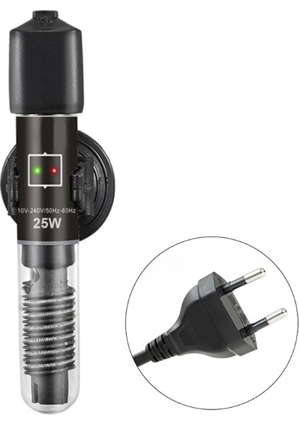 Ab Fişi 25W Stili 25W 50W Akvaryum Isıtıcı Sürekli Sıcaklık Isıtıcı Balık Tankı Kaplumbağa Daldırma Termometre ile Emme Kupası Isıtma Çubuğu (Yurt Dışından)