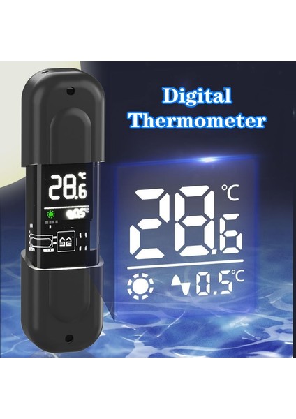 Siyah Stil Dijital Akvaryum Su Termometresi LCD Ekran Sensör Kontrolör Kablolu Hassas Akvaryum Izleme Ölçer (Yurt Dışından) fiyatları