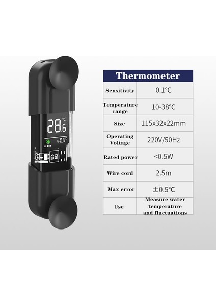 Siyah Stil Dijital Akvaryum Su Termometresi LCD Ekran Sensör Kontrolör Kablolu Hassas Akvaryum Izleme Ölçer (Yurt Dışından) fırsatları