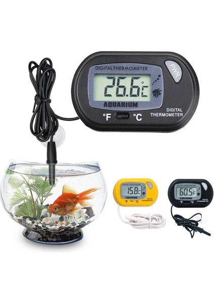 Sarı Stil LCD Dijital Akvaryum Termometresi Balık Tankı Su Sıcaklık Metre Akvaryum Sıcaklık Balık Alarmı Pet Malzemeleri Aracı (Yurt Dışından) fırsatları