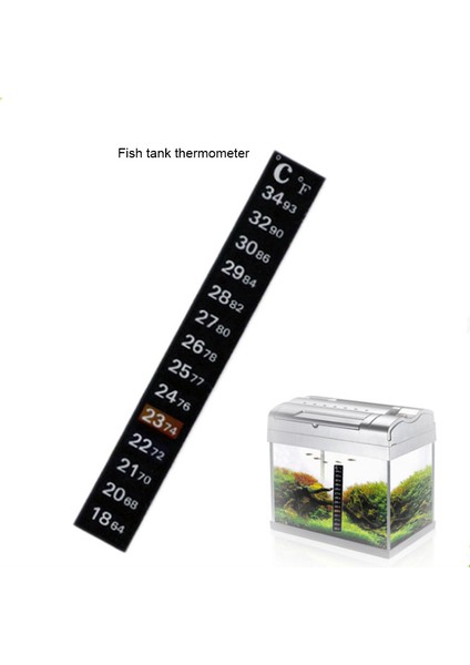 Gösteri Tarzı Olarak Çift Ölçekli Akvaryum Termometresi Balık Tankı Sıvı Sıcaklık Test Cihazı Sticker Fahrenheit Dijital LCD Ekran Yapışkan Şerit (Yurt Dışından) fiyatları