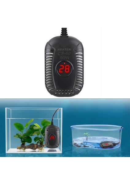 25W Tarzı Akvaryum Isıtıcı Balık Tankı Daldırma Isıtıcı LED Sıcaklık Ekranı ile (Yurt Dışından) fiyatları