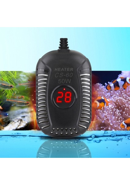 25W Tarzı Akvaryum Isıtıcı Balık Tankı Daldırma Isıtıcı LED Sıcaklık Ekranı ile (Yurt Dışından) indirimleri