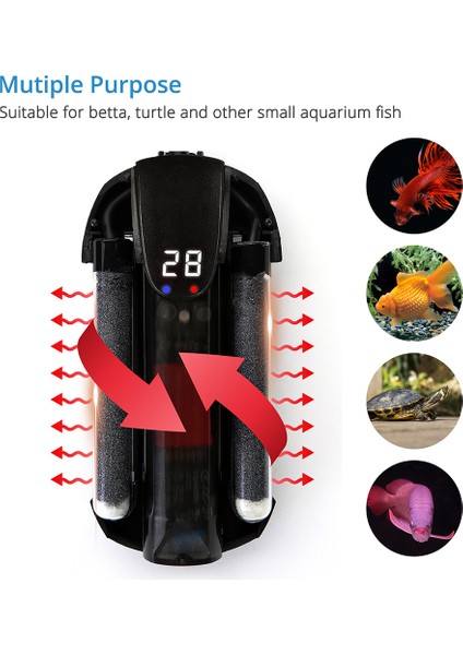Abd Fiş Stili 25W Nıcrew Daldırılabilir Dijital Akvaryum Isıtıcı ile Akıllı LED Sıcaklık Ekranı Balık Tankı Sıcaklık Ayarı 25W 50W (Yurt Dışından) modelleri