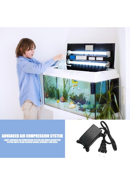 Yuvarlak Fiş Stili Akvaryum Hava Pompası Daldırma Su Pompası Akvaryum Çeşmesi Hava Balık Havuzu Tankı Balık Tankı Mini Kompresör Tek Çift Çıkışlı (Yurt Dışından) indirimleri