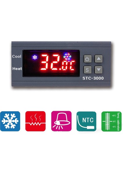 220V Tarzı Stc Yüksek Hassasiyetli Dijital Termostat Sıcaklık Kontrol Cihazı Termometre Sensör Higrometre 12V 24V 220V (Yurt Dışından) modelleri