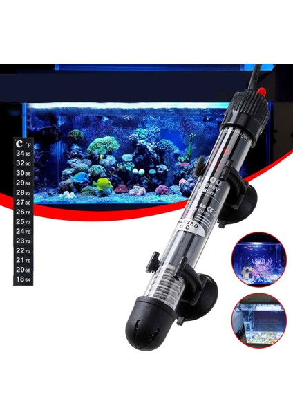 200W Tarzı Yüksek Yalıtımlı Otomatik Sıcaklık Termostatı Isıtıcı Çubuk Daldırılabilir Akvaryum Balık Kaplumbağa Tankı Su Isıtma Eu Fişi (Yurt Dışından) modelleri